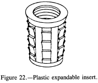 Plastic expandable insert