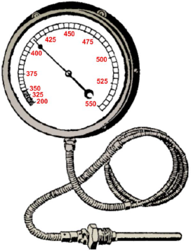 Distant-reading, Bourdon-tube thermometer